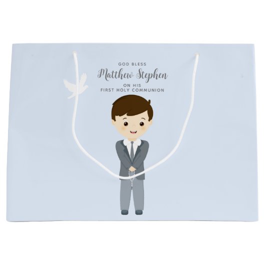 Communie Dove Boy Groot Cadeauzakje (Voorkant)