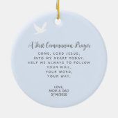 Communie Dove Boy Keramisch Ornament (Achterkant)