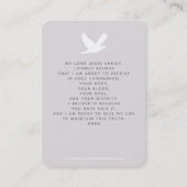 Communie Dove Redhead Meisje Gebed Visitekaartje (Achterkant)