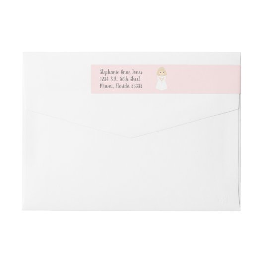 communie duif blond meisje (Achterkant)