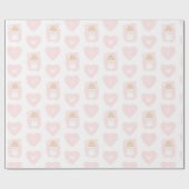 communie duif blond meisje cadeaupapier (Vlak)