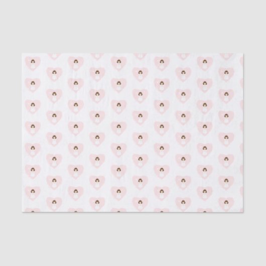 communie duif blond meisje tissuepapier (Voorkant)