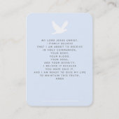 Communie Duif Jongen Gebed Visitekaartje (Achterkant)