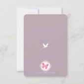 communie duif roodharige meisje dank u kaart (Achterkant)