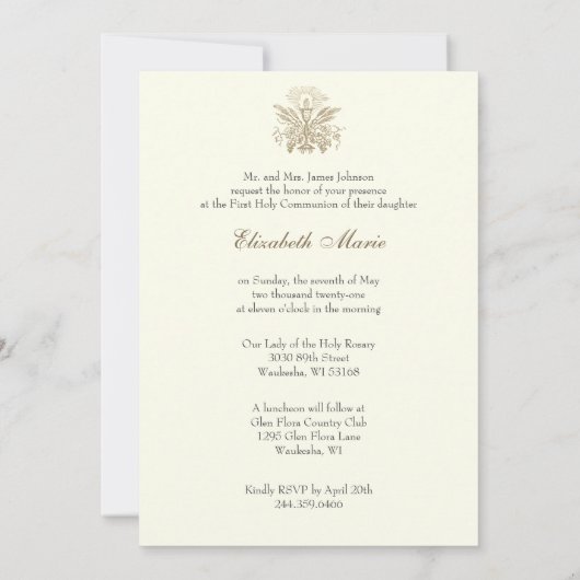  Communie Eucharistie Priestermis Kaart (Achterkant)