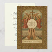 Communie Eucharistie Priestermis Kaart (Voorkant / Achterkant)