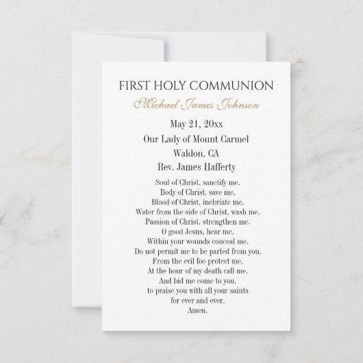 Communie Gebed Kelk met Tarwe Druiven Aankondiging (Achterkant)