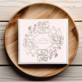 Communie Gouden Bloemenservetten Servet