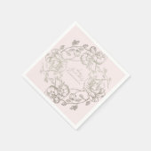 Communie Gouden Bloemenservetten Servet (Hoek)