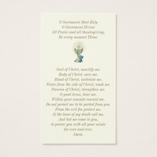  Communie Katholieke Herdenking Heilige Kaart (Achterkant)