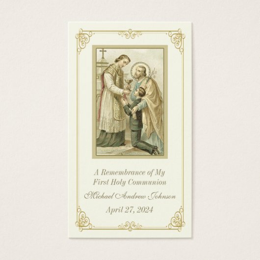  Communie Katholieke Herdenking Heilige Kaart (Voorkant)