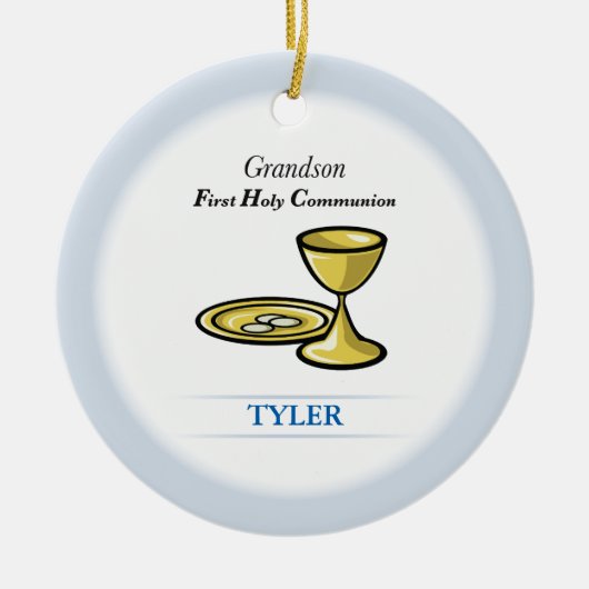 Communie Lichaam en Bloed Kleinzoon Keramisch Ornament (Voorkant)
