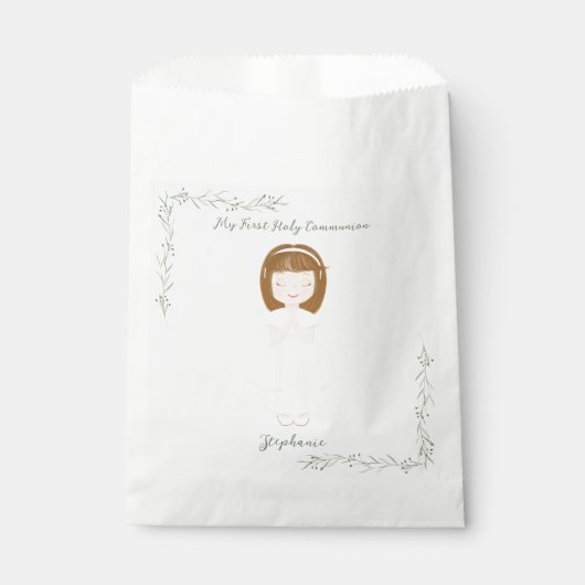 Communie Meisje Bidden Bedankzakje (Voorkant)