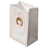 Communie Meisje Bidden Medium Cadeauzakje (Voorkant Gekanteld)