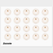 Communie Meisje Bidden Ronde Sticker (Vel)
