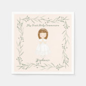 Communie Meisje Bidden Servet (Voorkant)