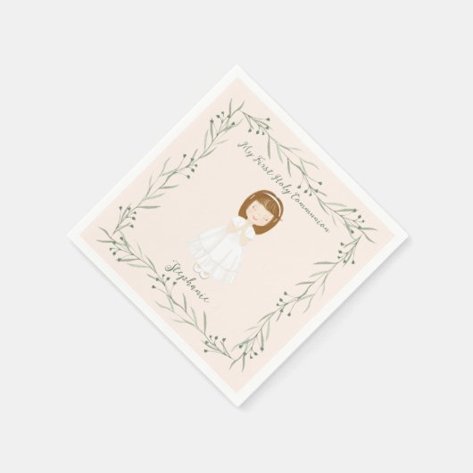 Communie Meisje Bidden Servet (Hoek)