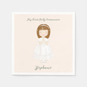 Communie Meisje Bidden Servet (Voorkant)