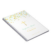 Communie Munt en Gouden Confetti Notitieboek (Rechterzijde)