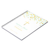 Communie Munt en Gouden Confetti Notitieboek (Linkerzijde)