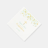 Communie Munt en Gouden Confetti Servetten (Hoek)