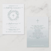 Communie Salie Krans en Kruis Visitekaartje (Voorkant / Achterkant)