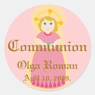 Communie Sticker-aanpassen Ronde Sticker