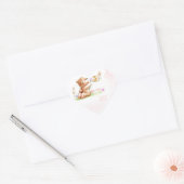 communie voor meisje hart sticker (Envelop)
