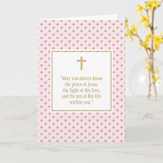 communiegebed kaart (Gele Bloem)