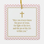 communiegebed keramisch ornament (Voorkant)