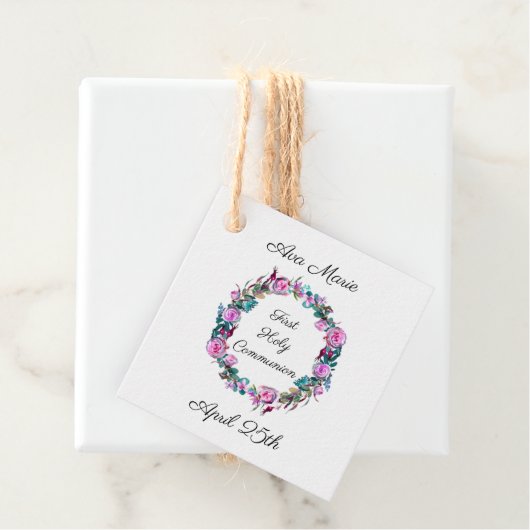 communiekrans bedankjes labels (In situ)