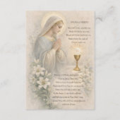 Communion Blessed Mary  Remembrance Holy Card Informatiekaartje (Voorkant)