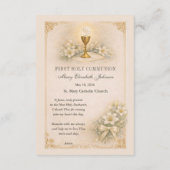 Communion Blessed Mary  Remembrance Holy Card Informatiekaartje (Achterkant)