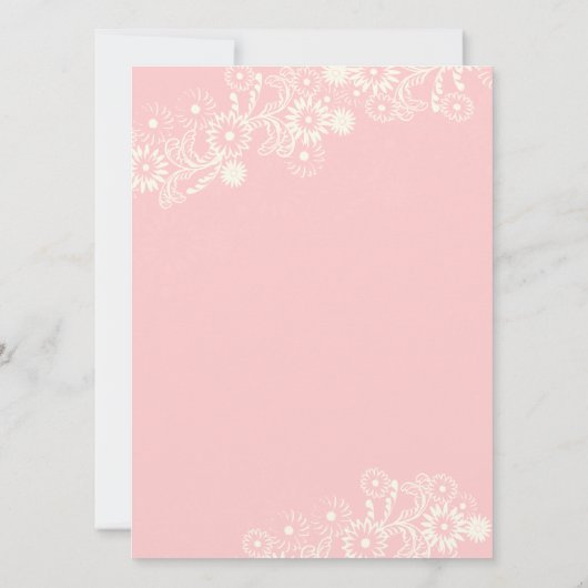 Communion Daisy Pink Kaart (Achterkant)