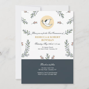 Communion Dove Invitation Kaart