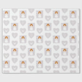Communion Dove Redhead Girl Cadeaupapier (Vlak)