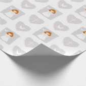 Communion Dove Redhead Girl Cadeaupapier (Hoek)
