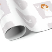 Communion Dove Redhead Girl Cadeaupapier (Rol Hoek)