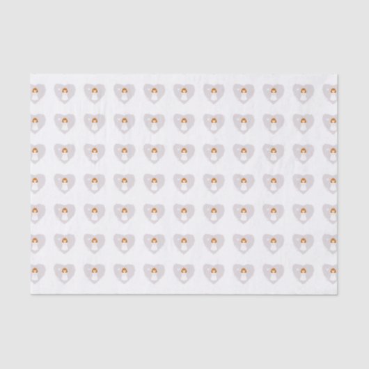 Communion Dove Redhead Girl Tissuepapier (Voorkant)