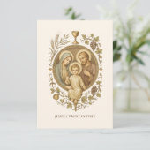 Communion Holy Family Remembrance Holy Card Informatiekaartje (Staand voorkant)