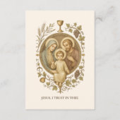 Communion Holy Family Remembrance Holy Card Informatiekaartje (Voorkant)