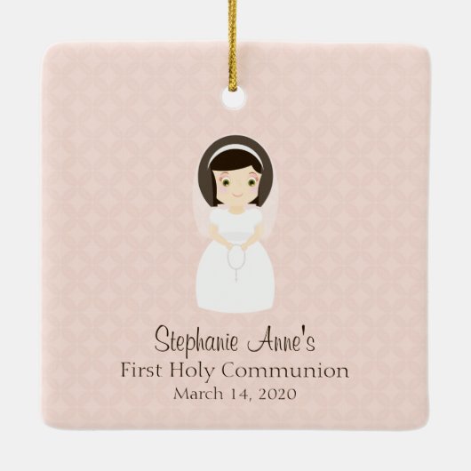 Communion Prayer Keramisch Ornament (Achterkant)