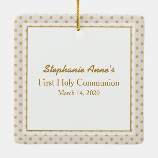 Communion Prayer Keramisch Ornament (Achterkant)