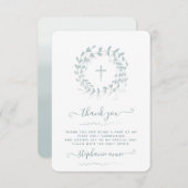 Communion Sage Wreath en Cross Kaart (Voorkant / Achterkant)