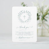 Communion Sage Wreath en Cross Kaart (Staand voorkant)
