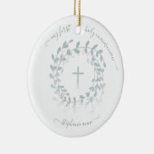 Communion Sage Wreath en Cross Keramisch Ornament (Rechts)