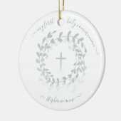 Communion Sage Wreath en Cross Keramisch Ornament (Links)