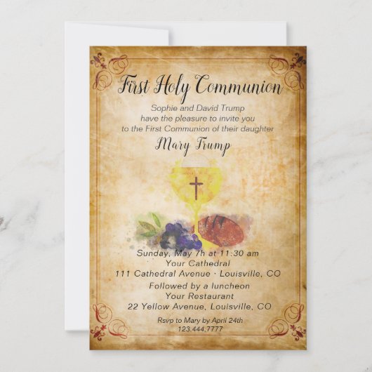  communiqué-uitnodiging voor eerste Holly (Voorkant)