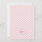 Communiroze met Gold Polka Dots Kaart (Achterkant)