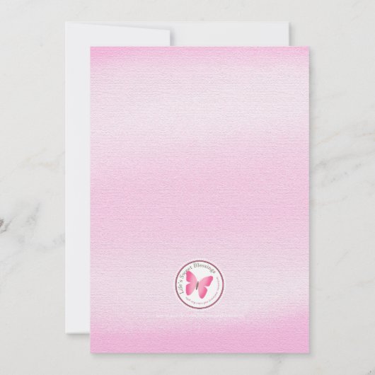 Communiroze Waterverf Kaart (Achterkant)